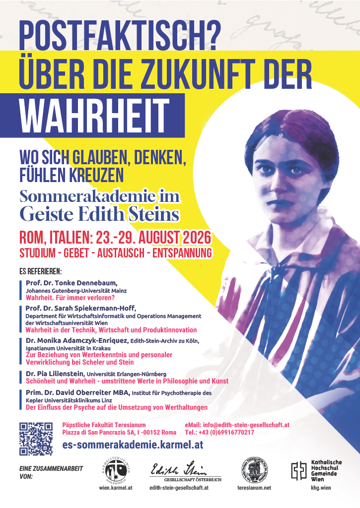 Plakat zur Edith Stein Sommerakademie 2026